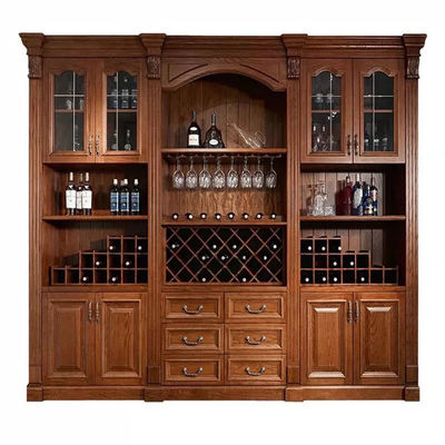 ποιότητας  Other Hertz Solid Wood American Classic Style Customized Size Modular Wine Cabinet εργοστάσιο